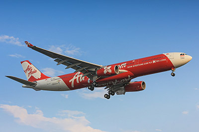 An Air Asia plane taking off