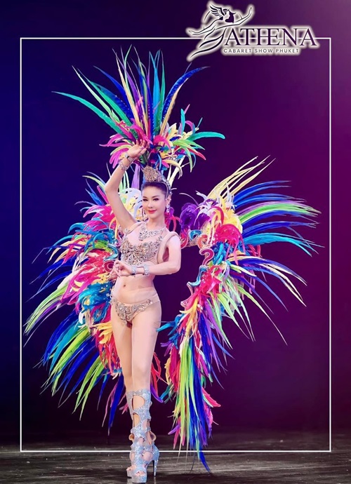 Vibrant colors and extravagant headdress