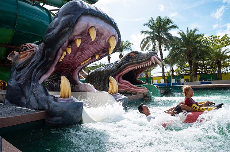 The Jungle Stampede water ride at Columbia Pictures Aquaverse Pattaya
