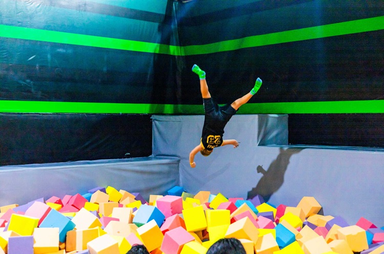 Kids playing in a ball pit