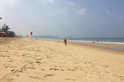 The nearly four kilometers long beach of Karon