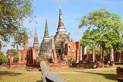 Wat Phra Si Sanphet, the most important temple of the Ayutthaya Kingdom