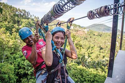 Zipline fun over the forest